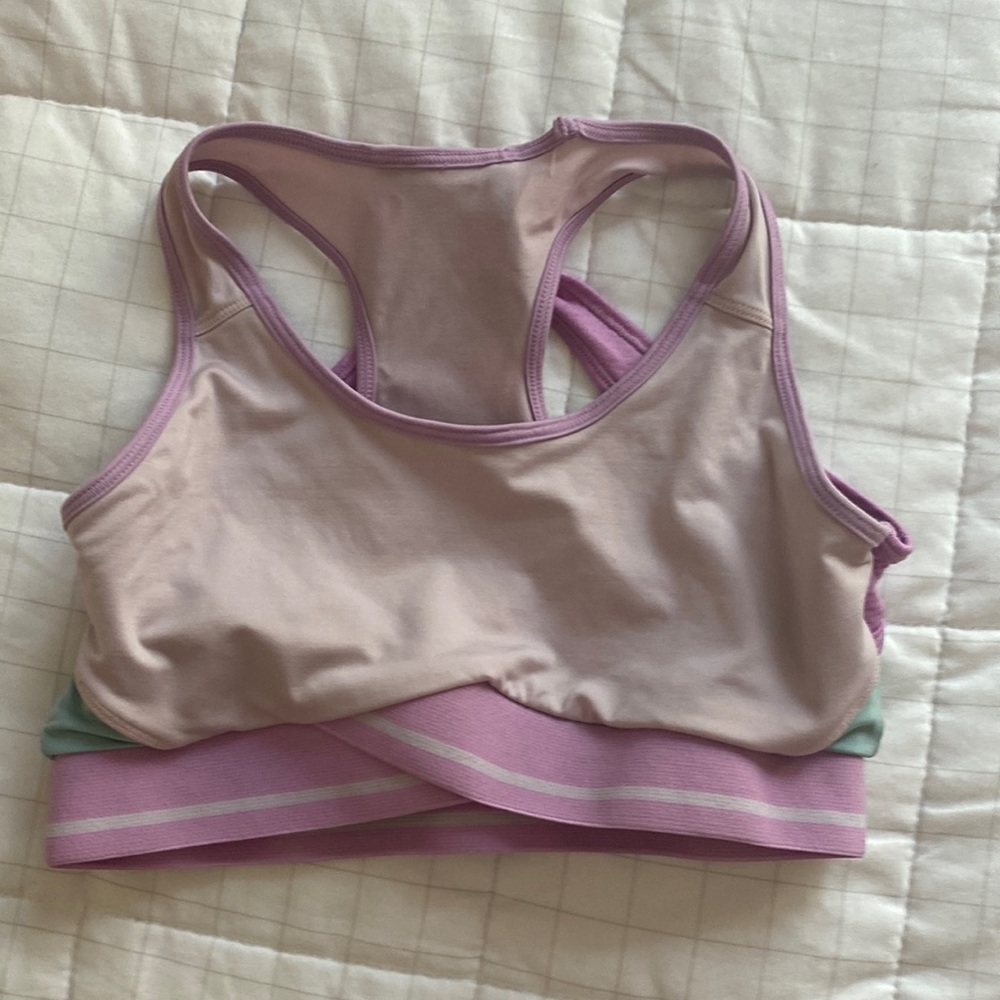 purple sports bra